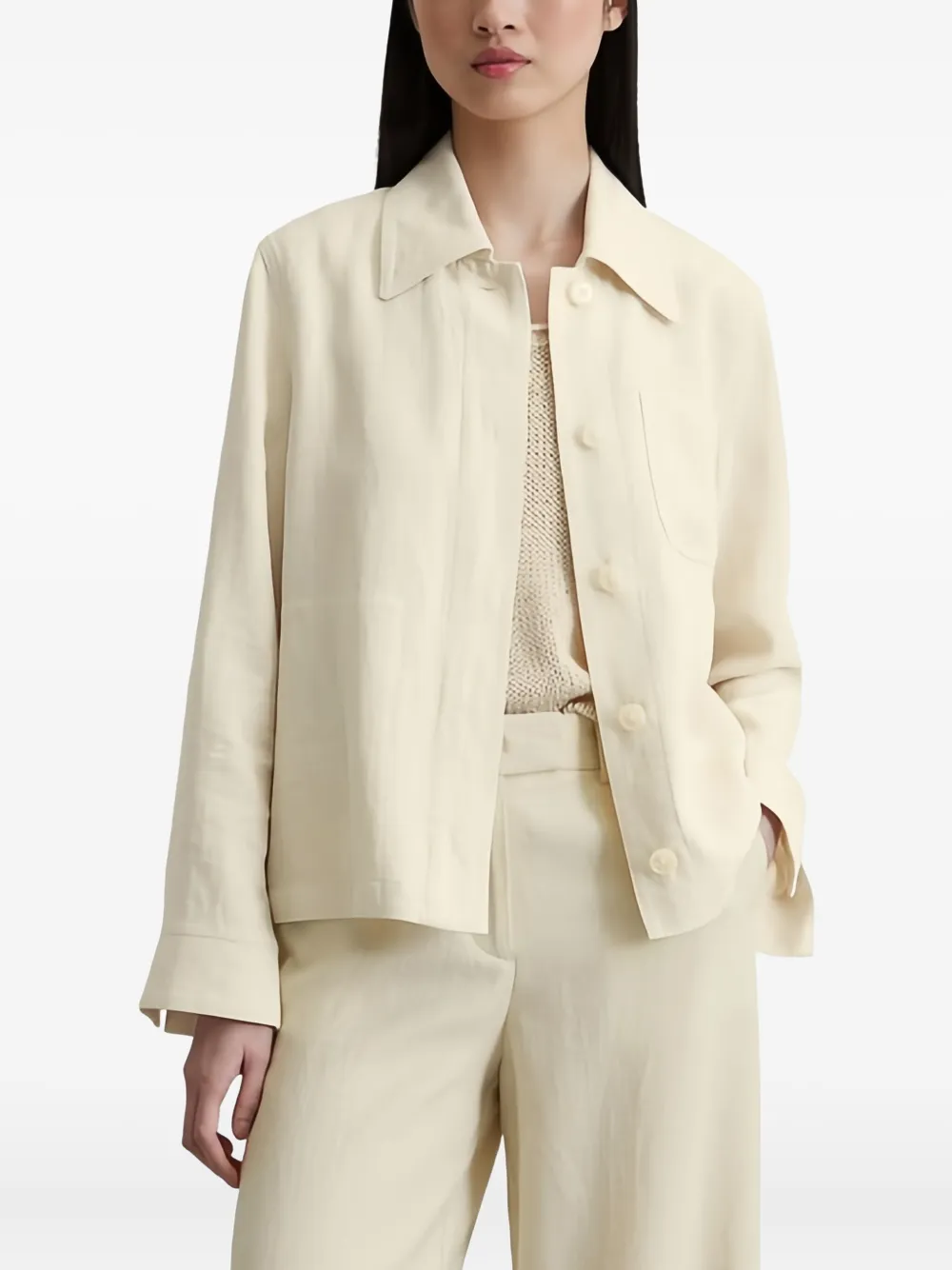 Marc O'Polo button-up overshirt - Wit