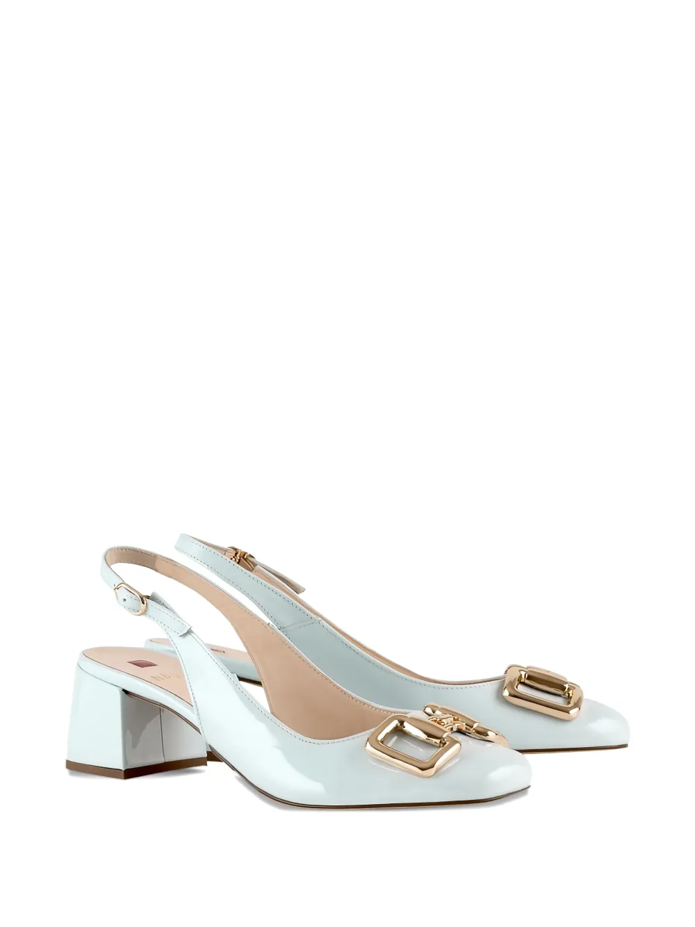 Hogl Mary leather slingback pumps Blue