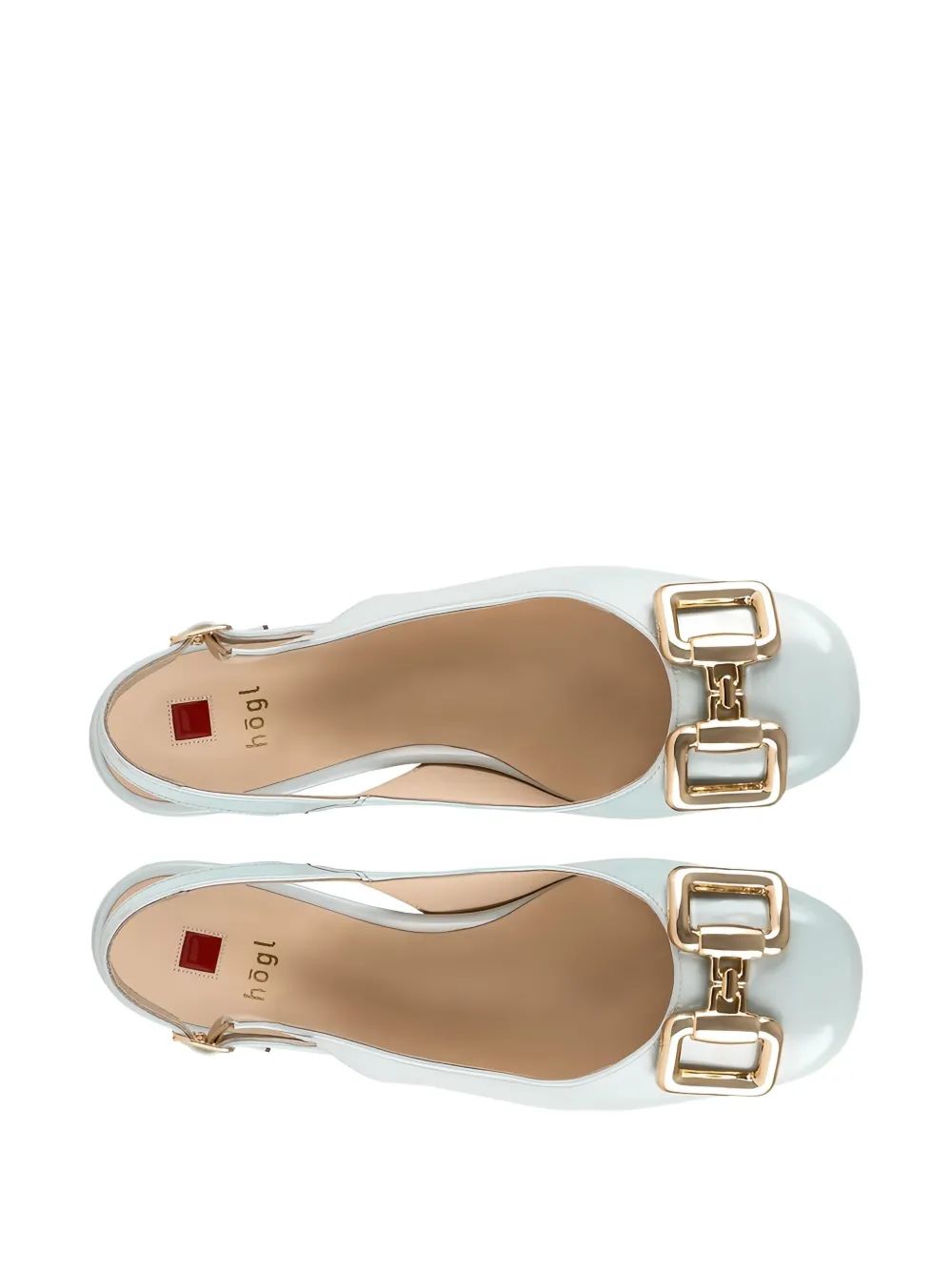 Hogl Mary leather slingback pumps Blue