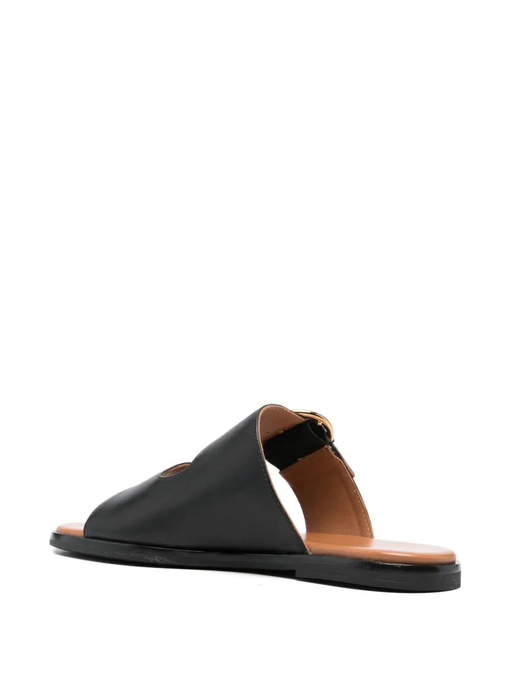 Geox Naileen Buckle Flat Sandals In Black