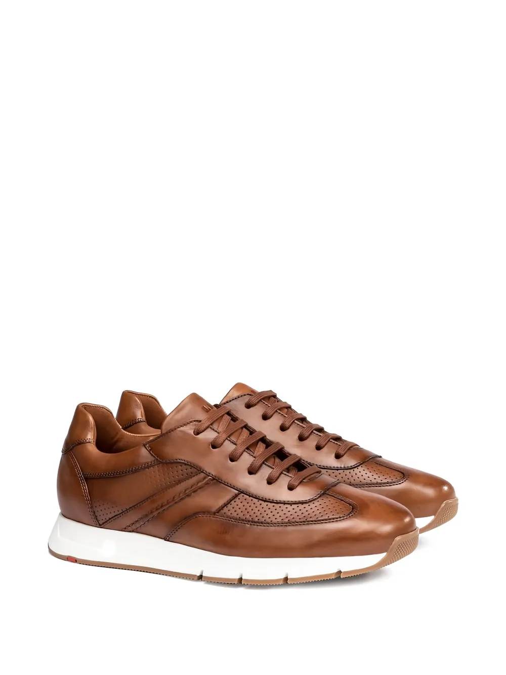 Lloyd Adlay perforated leather sneakers Brown