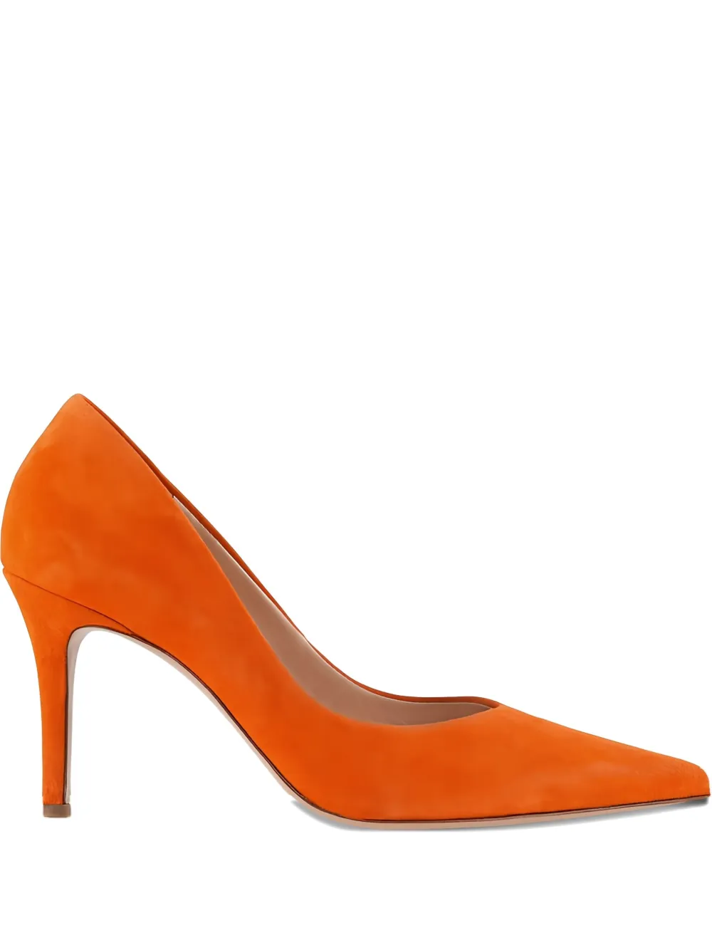 Hogl 100mm Boulevard suede pointed-toe pumps | Orange | Image 1