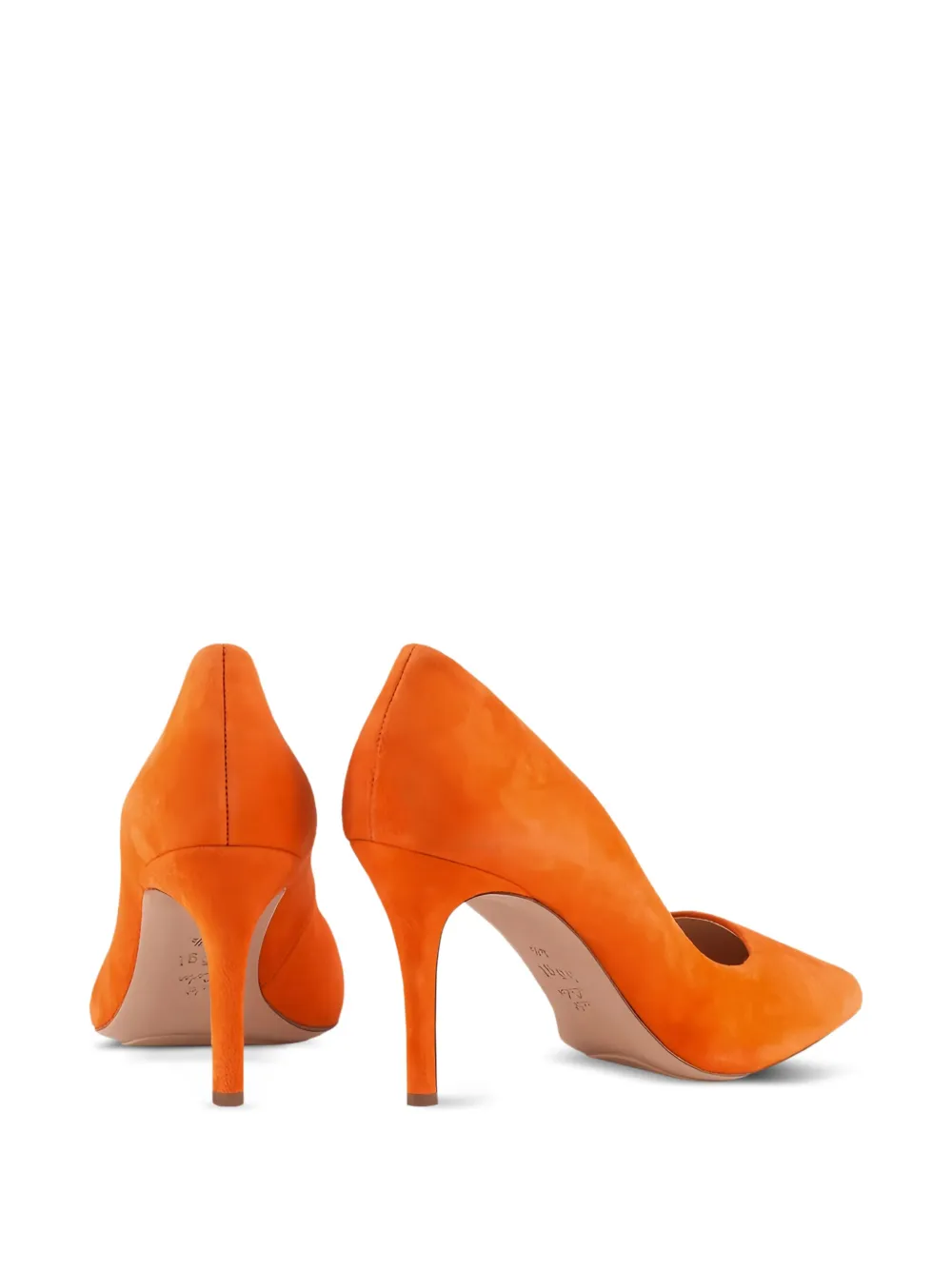 Hogl 100mm Boulevard suede pointed-toe pumps Orange
