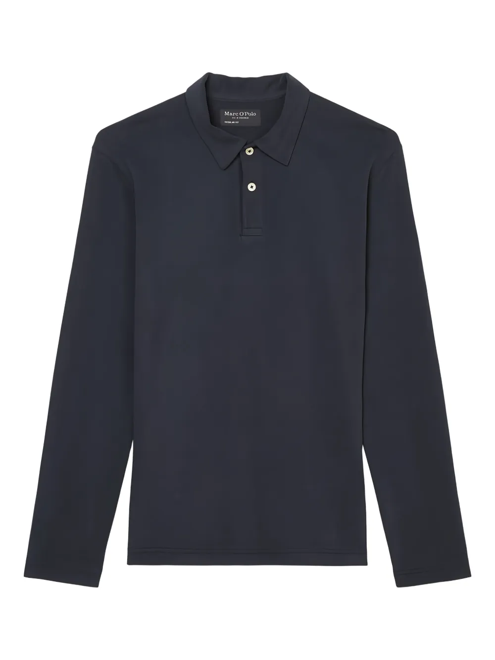 Marc O'Polo Poloshirt met lange mouwen Zwart
