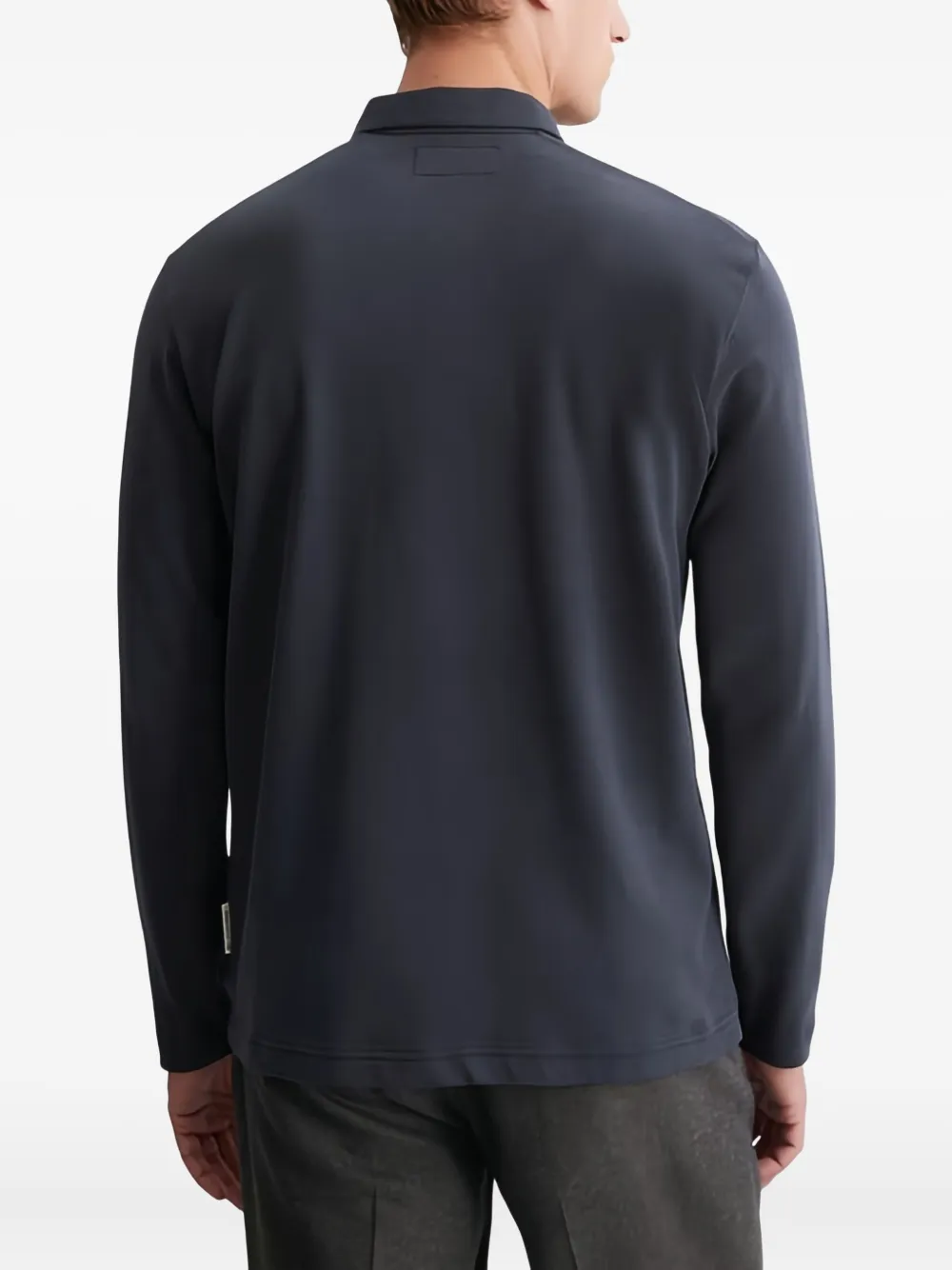 Marc O'Polo Poloshirt met lange mouwen Zwart