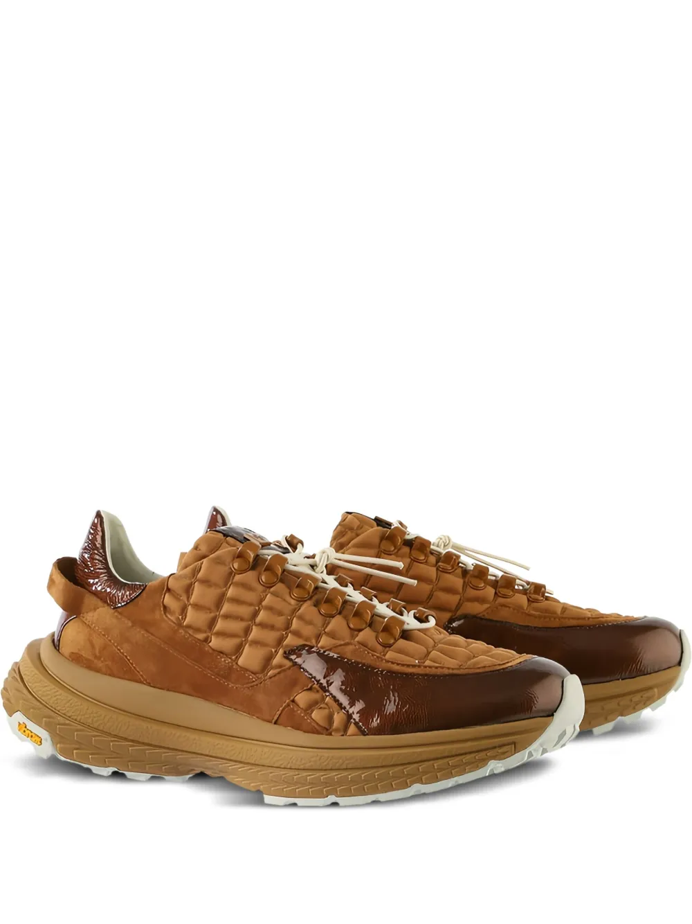 Hogl Zac quilted leather sneakers - Bruin