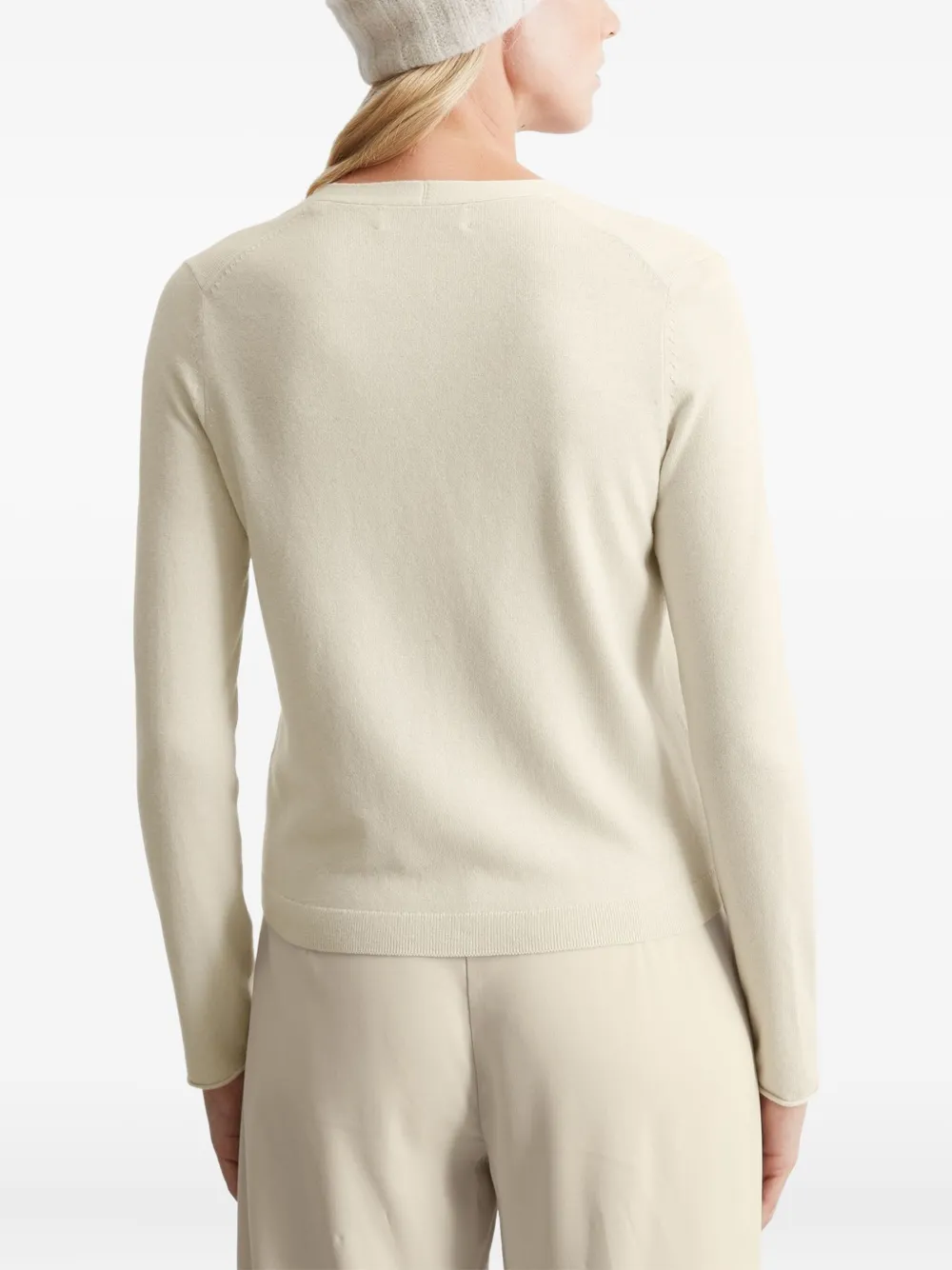 Marc O'polo Button-front V-neck Cardigan In Neutral