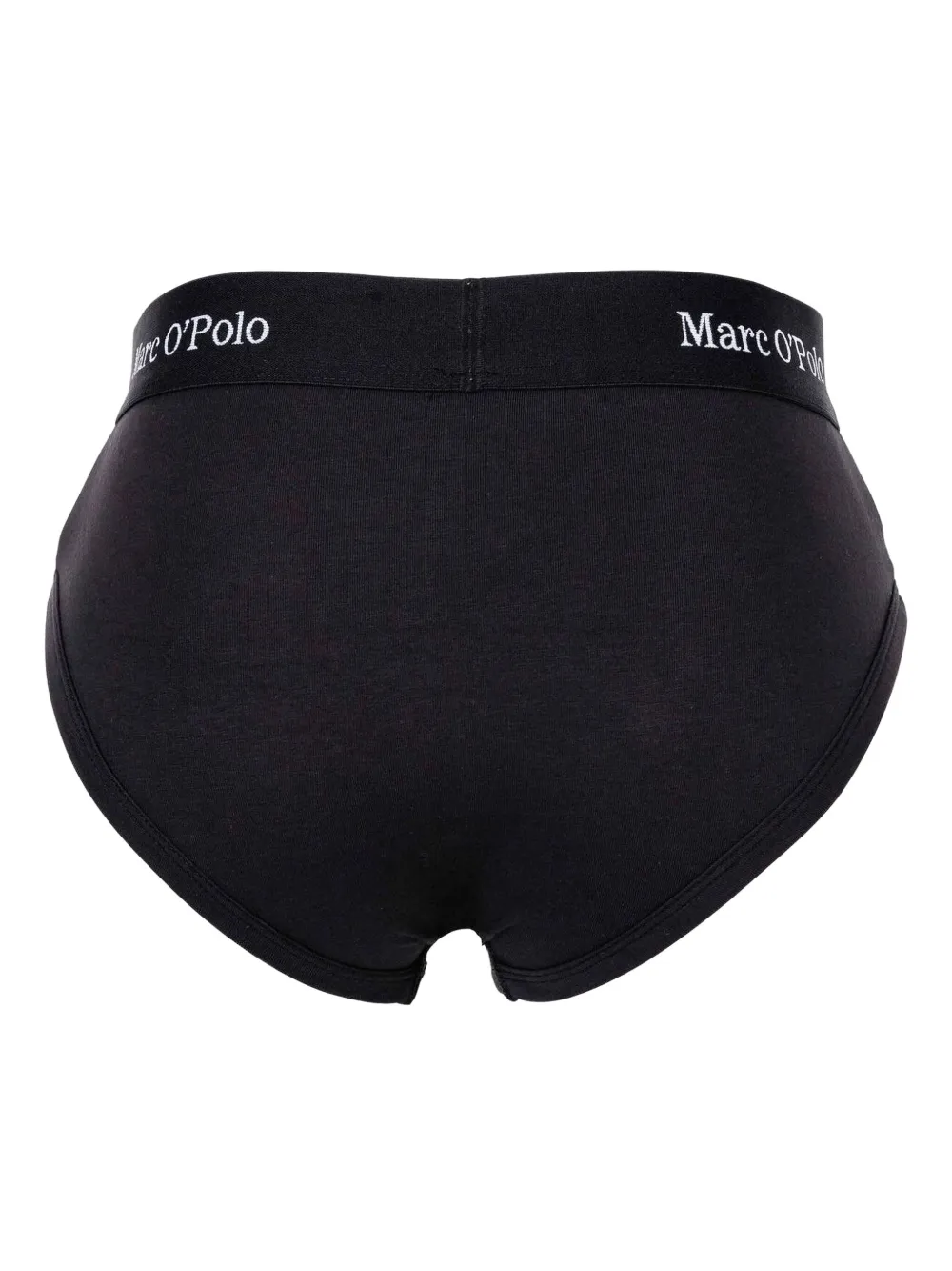 Marc O'Polo Drie slips met logoband Zwart