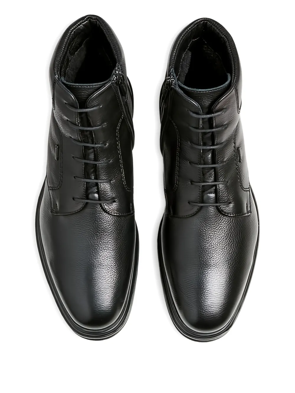 Lloyd Vine textured leather lace-up boots Black