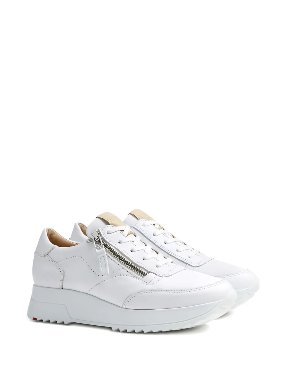 Lloyd Dame zip-detail sneakers - Wit