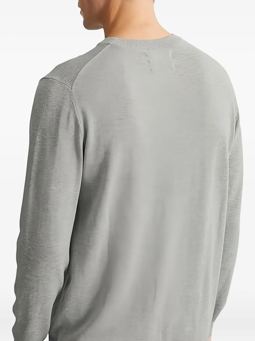 Marc O'Polo Trui met ronde hals en lange mouwn Grijs