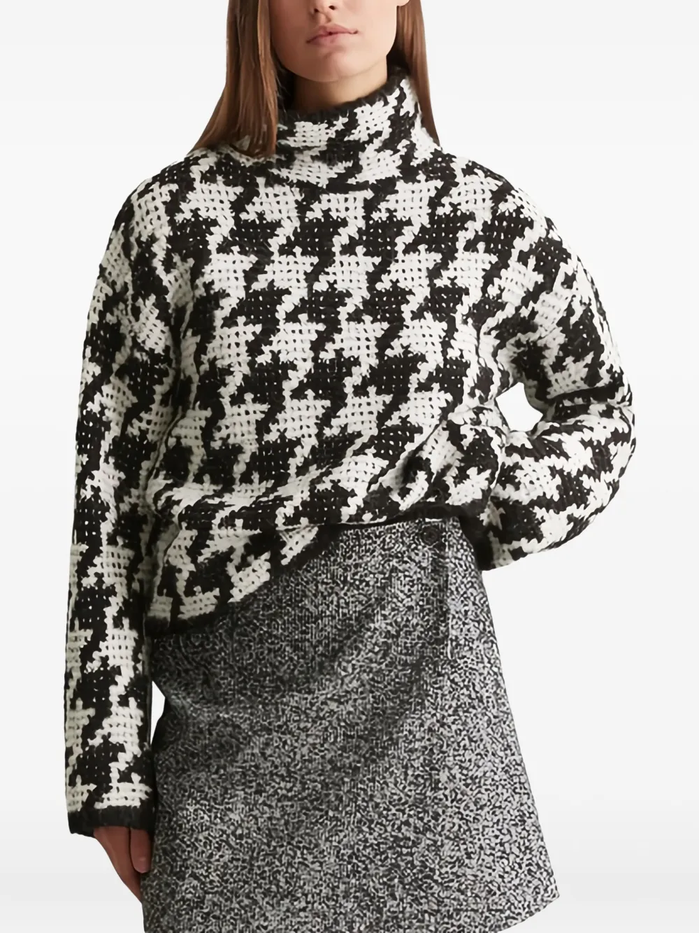 Marc O'Polo houndstooth-pattern turtleneck sweater | Knitted Sweaters | Image 2