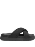 Marc O'Polo crossed-strap slides - Black