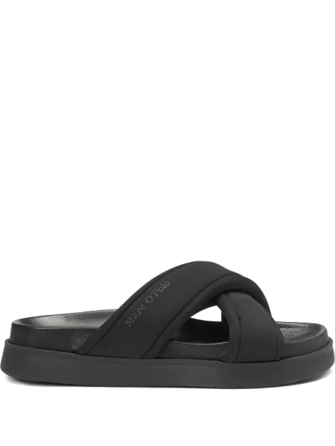 Marc O'Polo crossed-strap slides