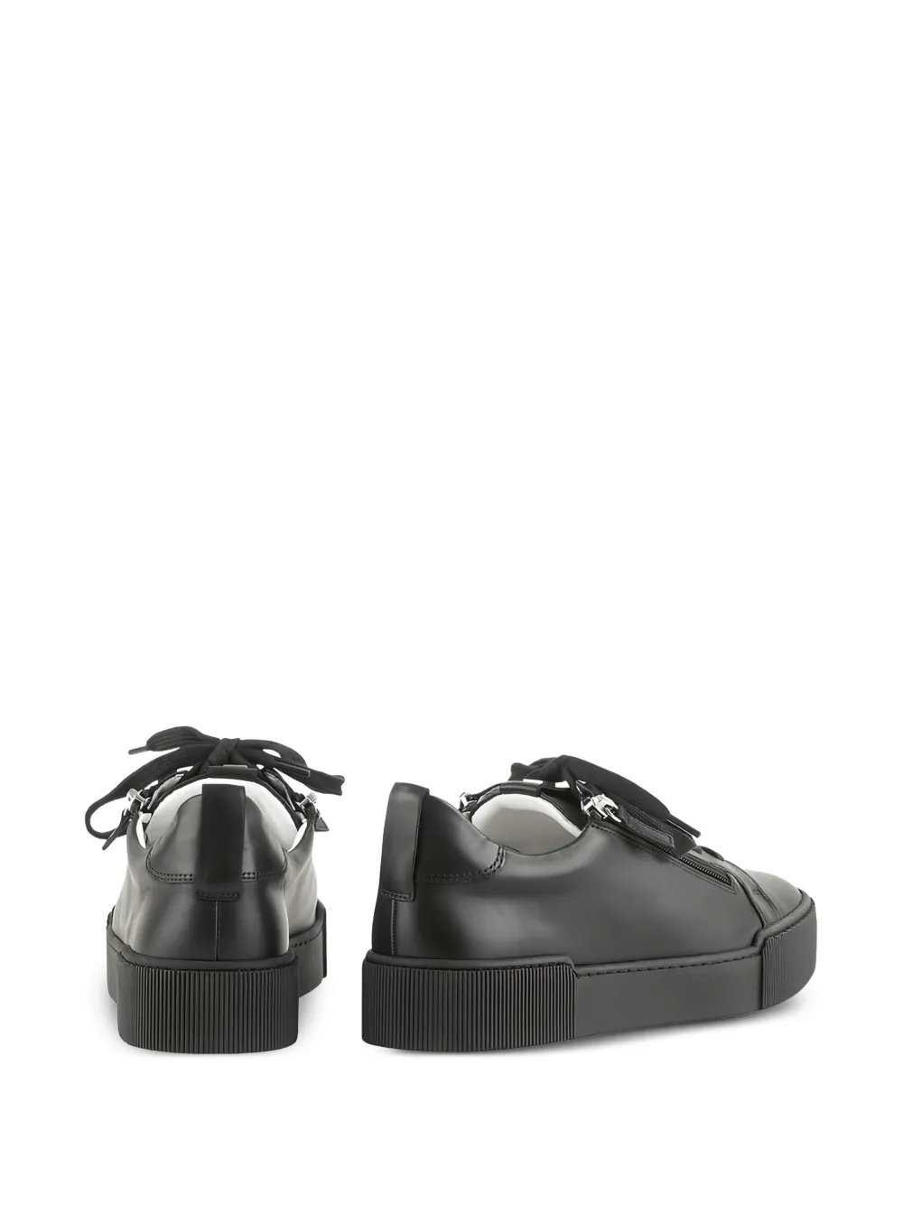 Hogl Comfy leather zip-detail sneakers Black