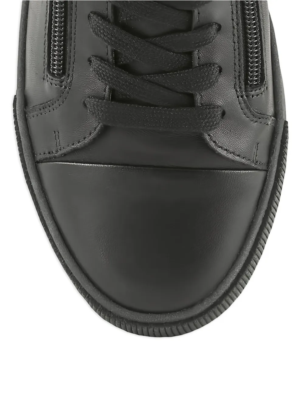 Hogl Comfy leather zip-detail sneakers Black