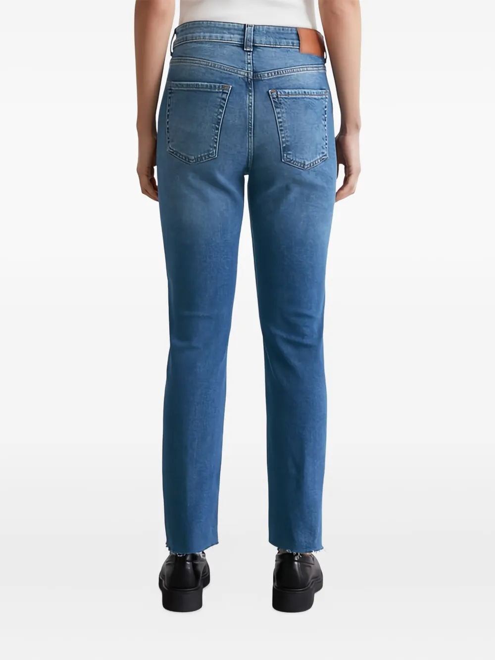 Marc O'Polo Jeans met gerafelde zoom Blauw