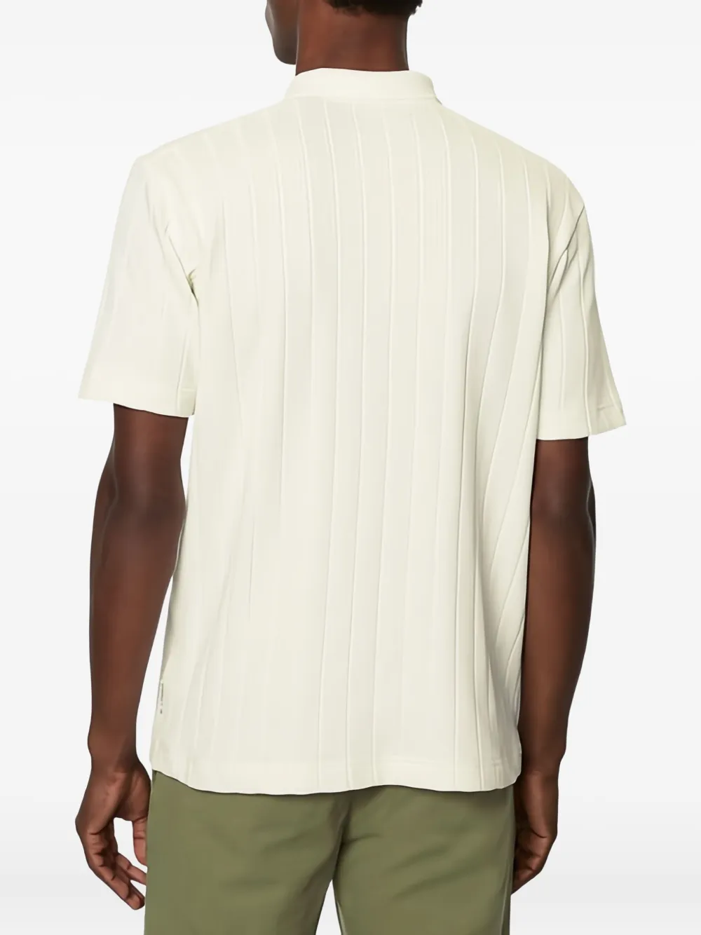 Marc O'Polo Geribbeld poloshirt Wit