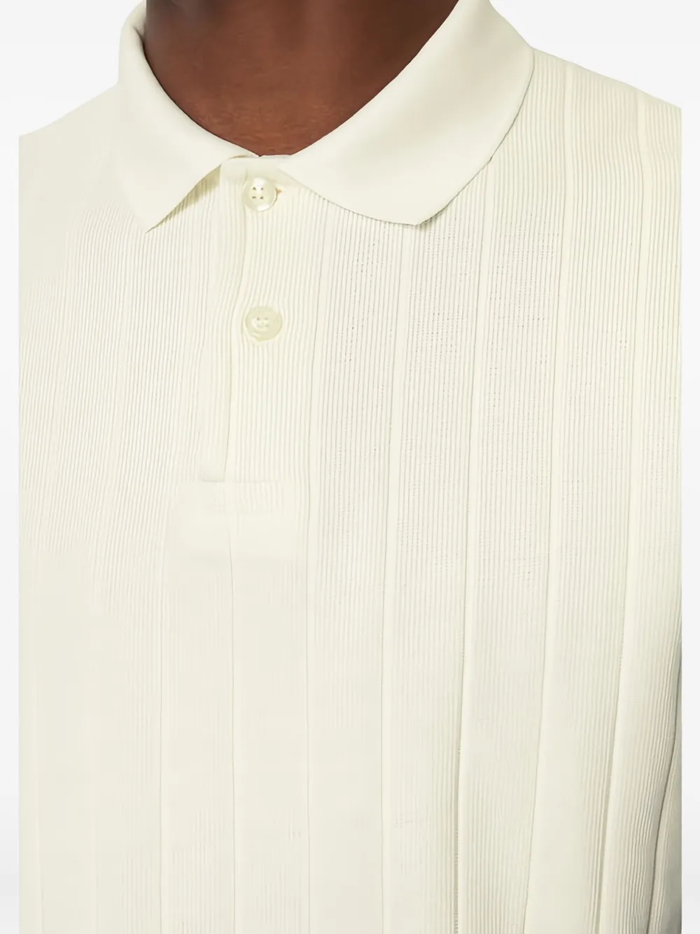 Marc O'Polo Geribbeld poloshirt Wit