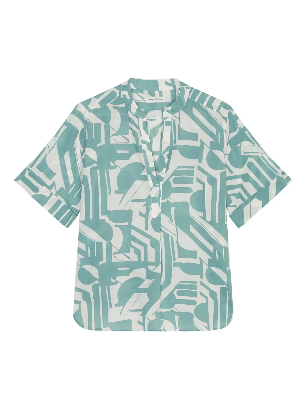 Marc O'Polo abstract-print short-sleeve blouse | Blue | Image 1