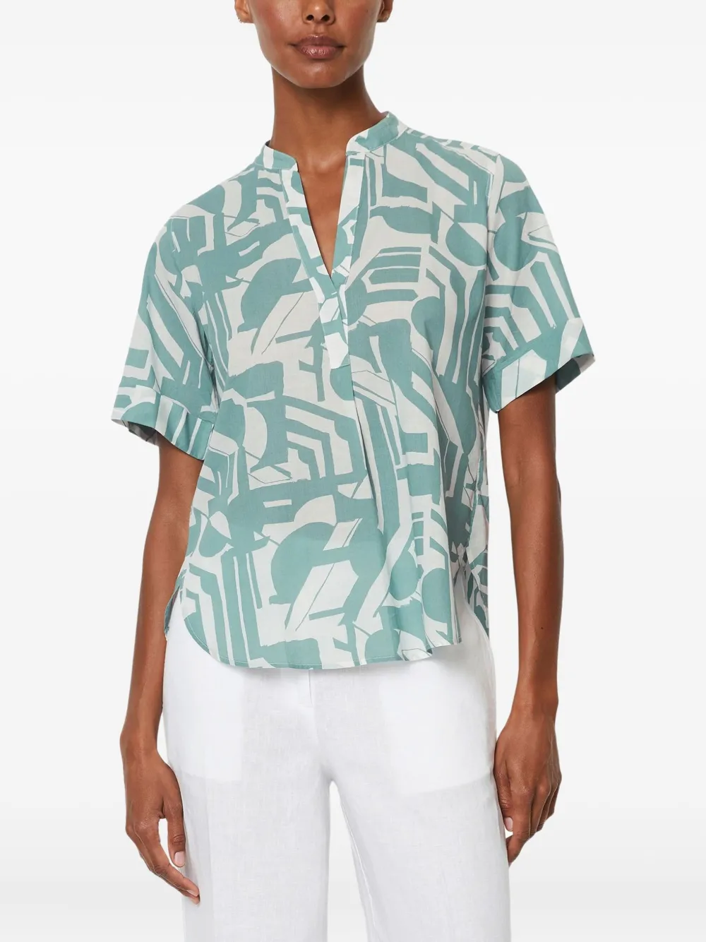 Marc O'Polo abstract-print short-sleeve blouse | Blouses | Image 2