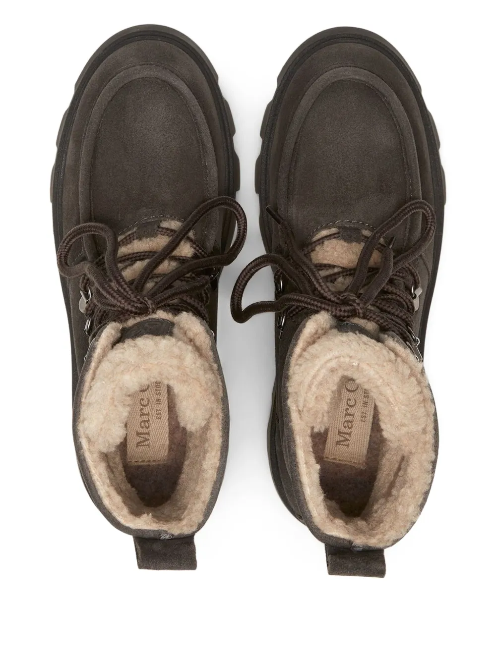 Marc O'polo Lace-up Combat Boots In Brown