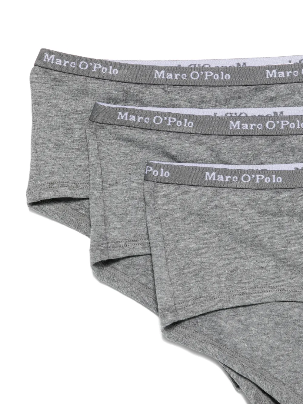 Marc O'Polo Drie slips met logodetail Grijs