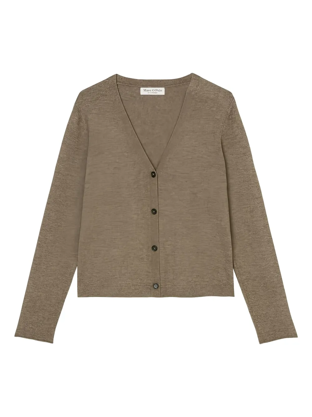Marc O'Polo V-neck button-up cardigan | Brown | Image 1