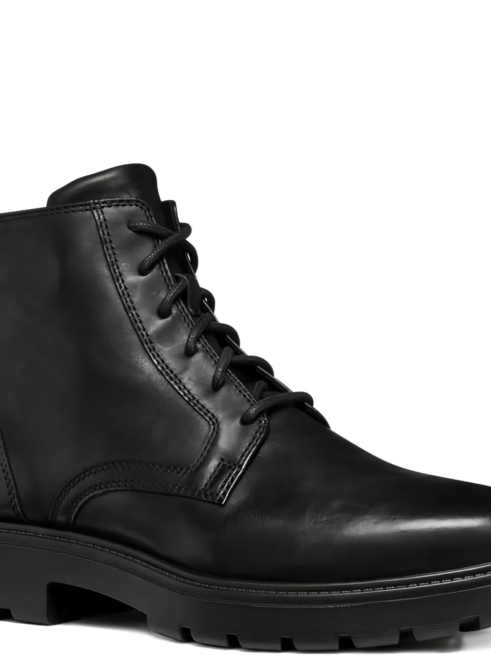 Geox Spherica Ec7 Lace-up Leather Boots In Black