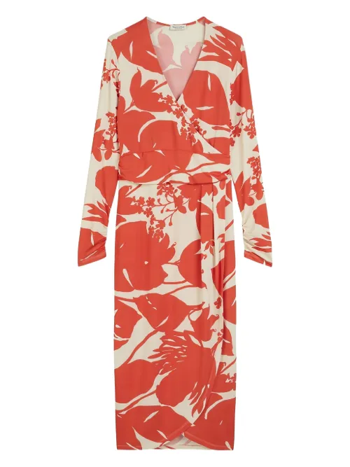 Robe portefeuille à fleurs - Marc O'Polo - Modalova