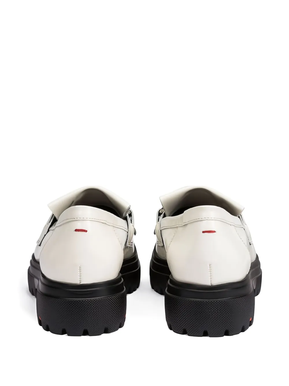 Lloyd fringed leather loafers White