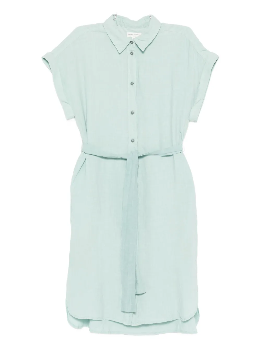 Marc O'Polo belted shirt mini dress - Verde
