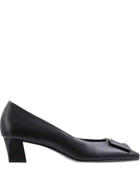 Hogl Thilda block-heeled bow-detail pumps