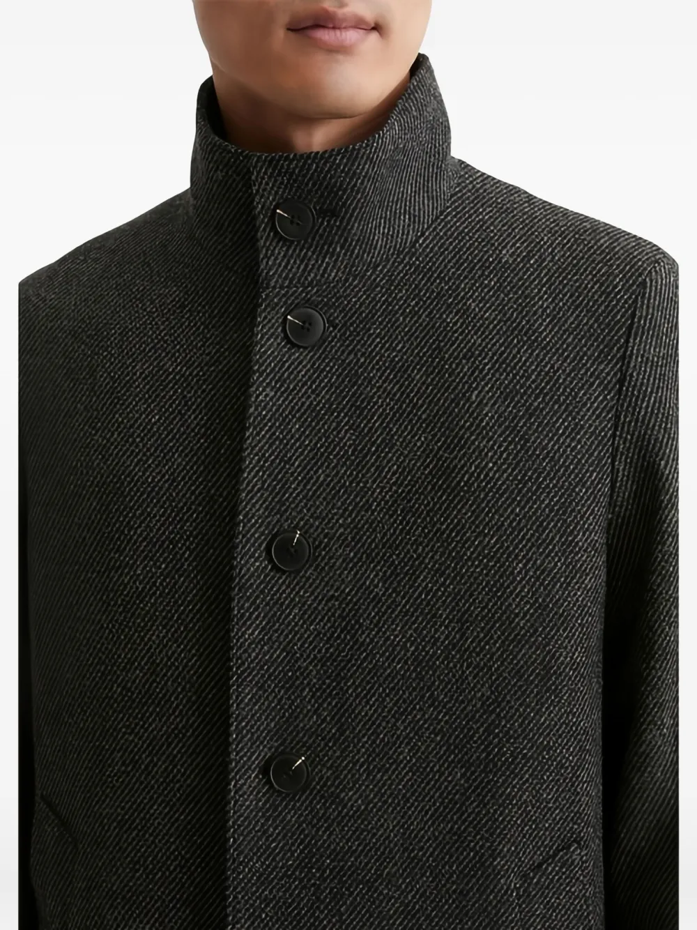 Marc O'Polo Button-up jas met visgraatpatroon Grijs