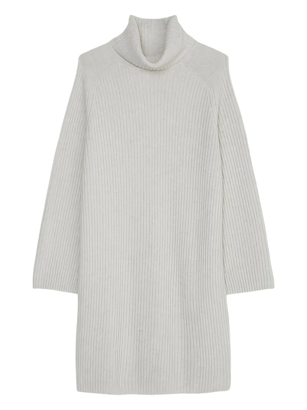 turtleneck ribbed mini dress