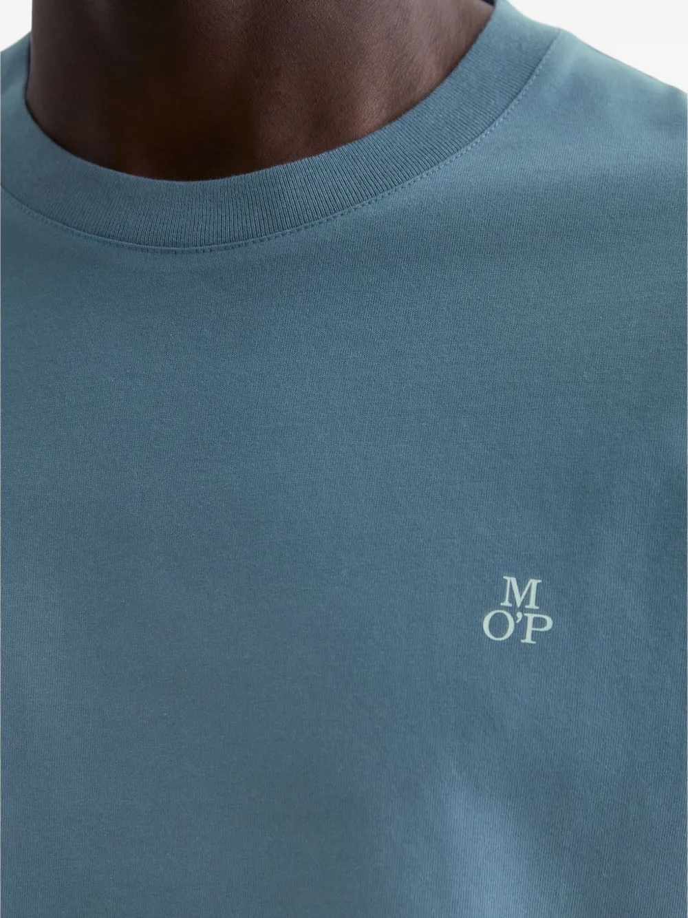 Marc O'polo Crew-neck Logo T-shirt In Blue