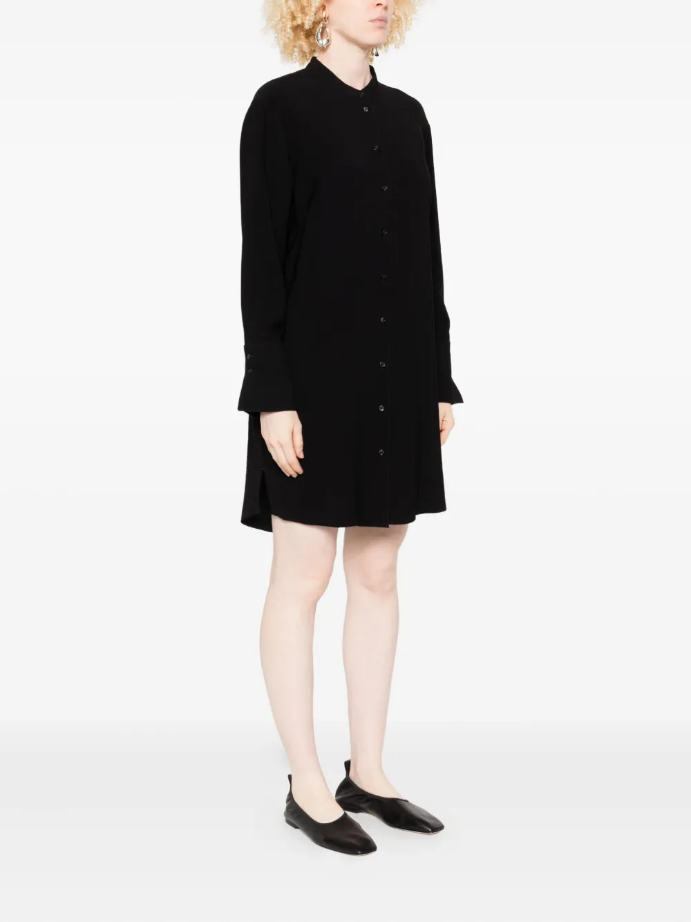 Marc O'Polo button-front dress Zwart