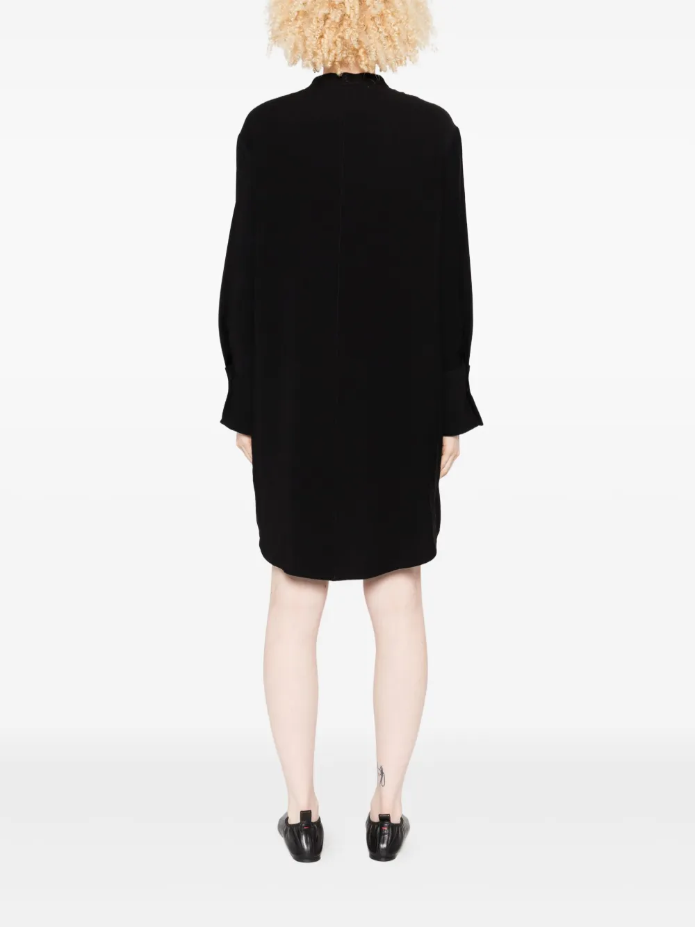 Marc O'Polo button-front dress Zwart