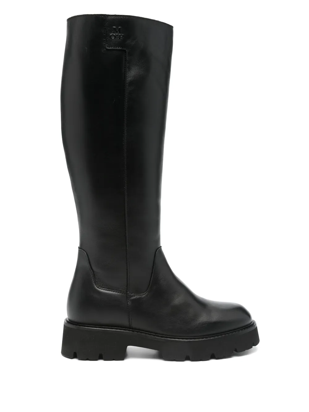 Marc O'Polo leather ankle boots Black