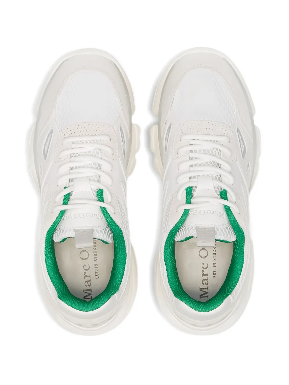 Marc O'Polo Chunky sneakers met mesh vlakken Wit