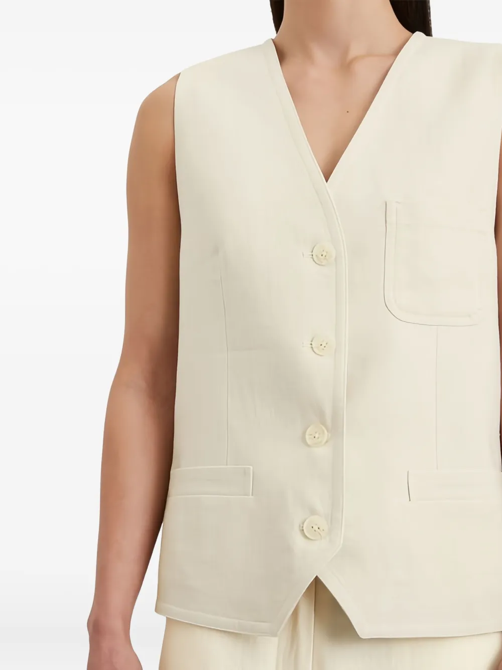 Marc O'Polo Gilet met knopen Beige