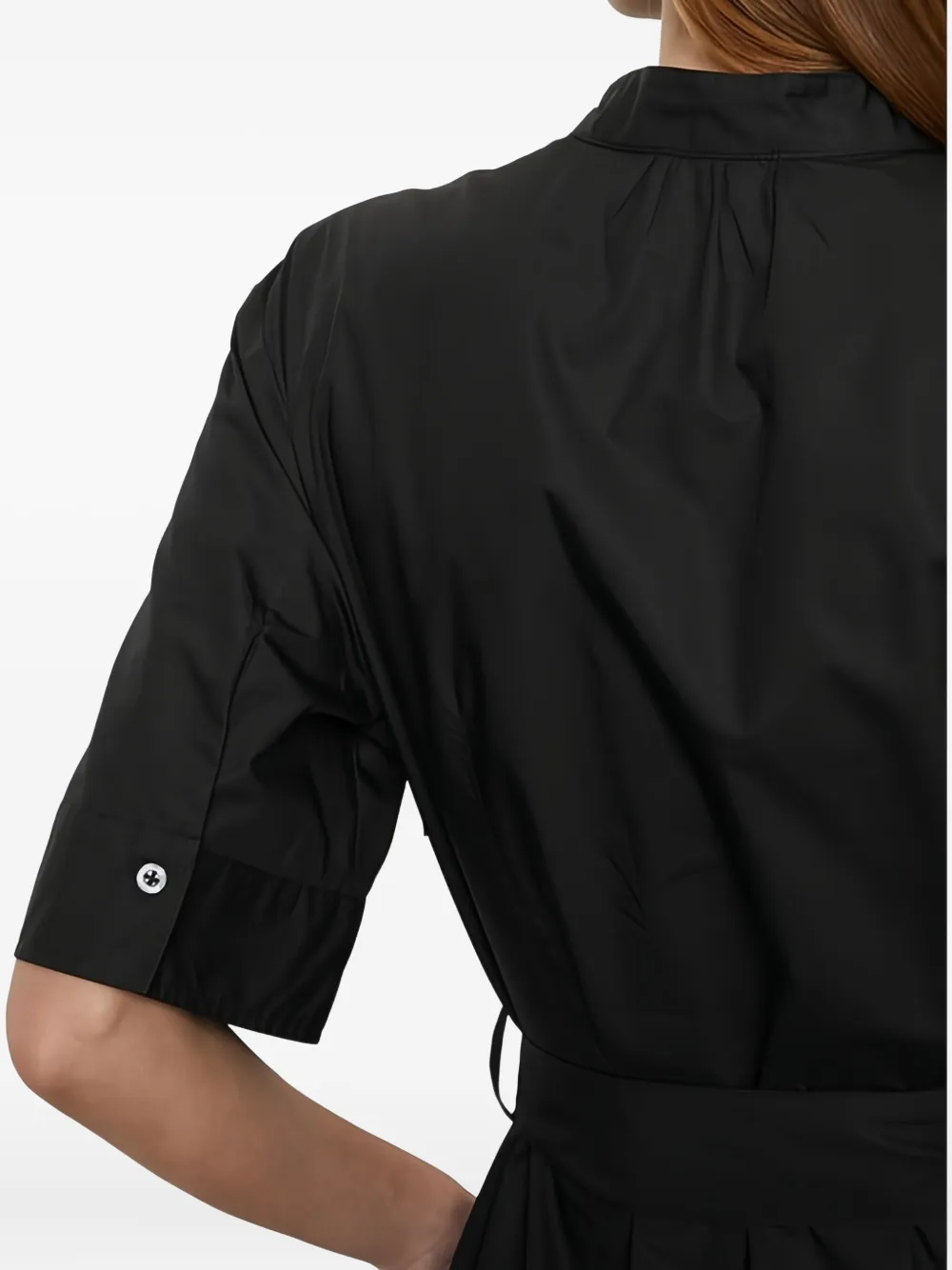 Marc O'Polo Button-down midi-jurk met ceintuur Zwart