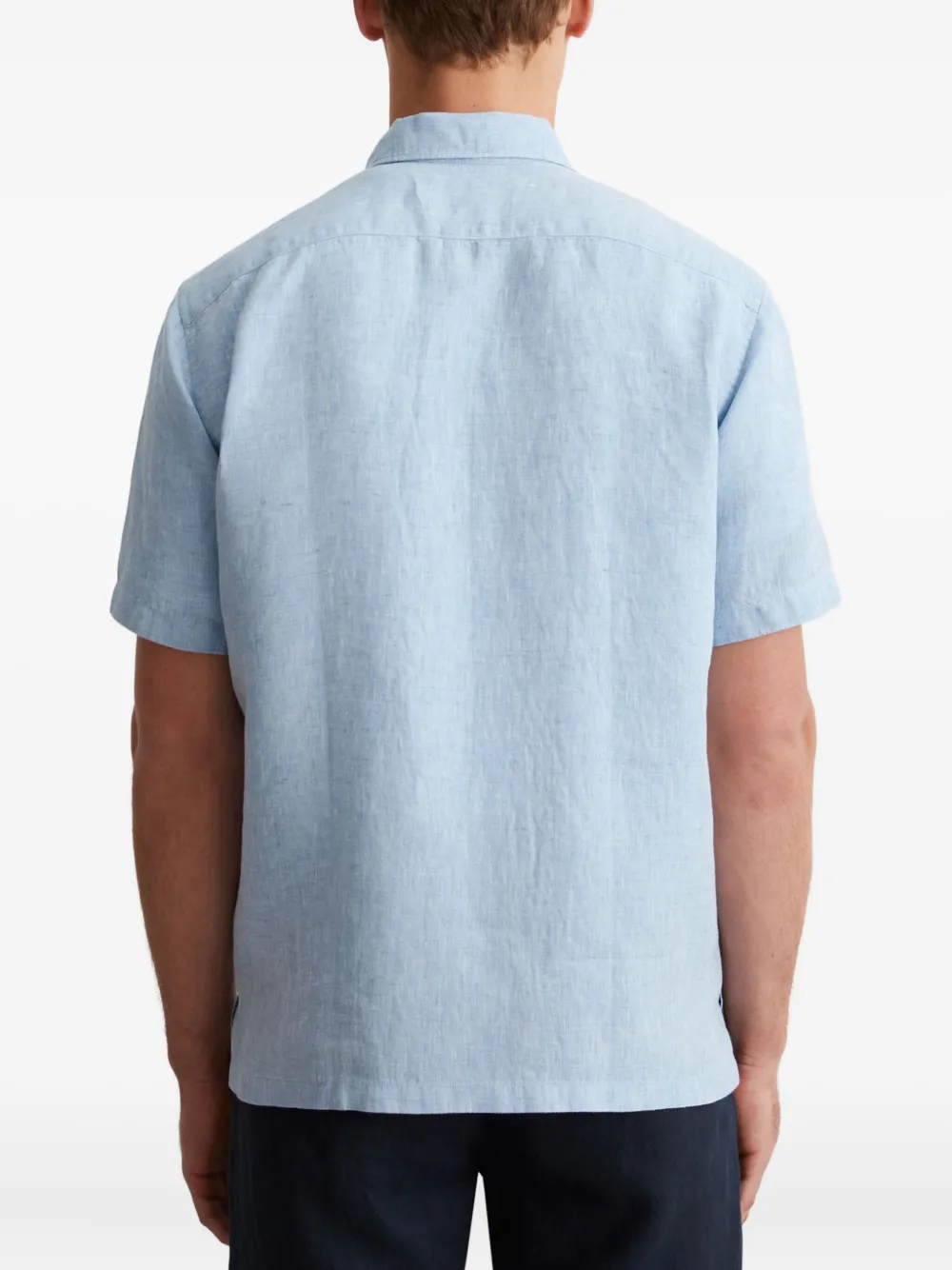 Marc O'Polo Overhemd met korte mouwen Blauw
