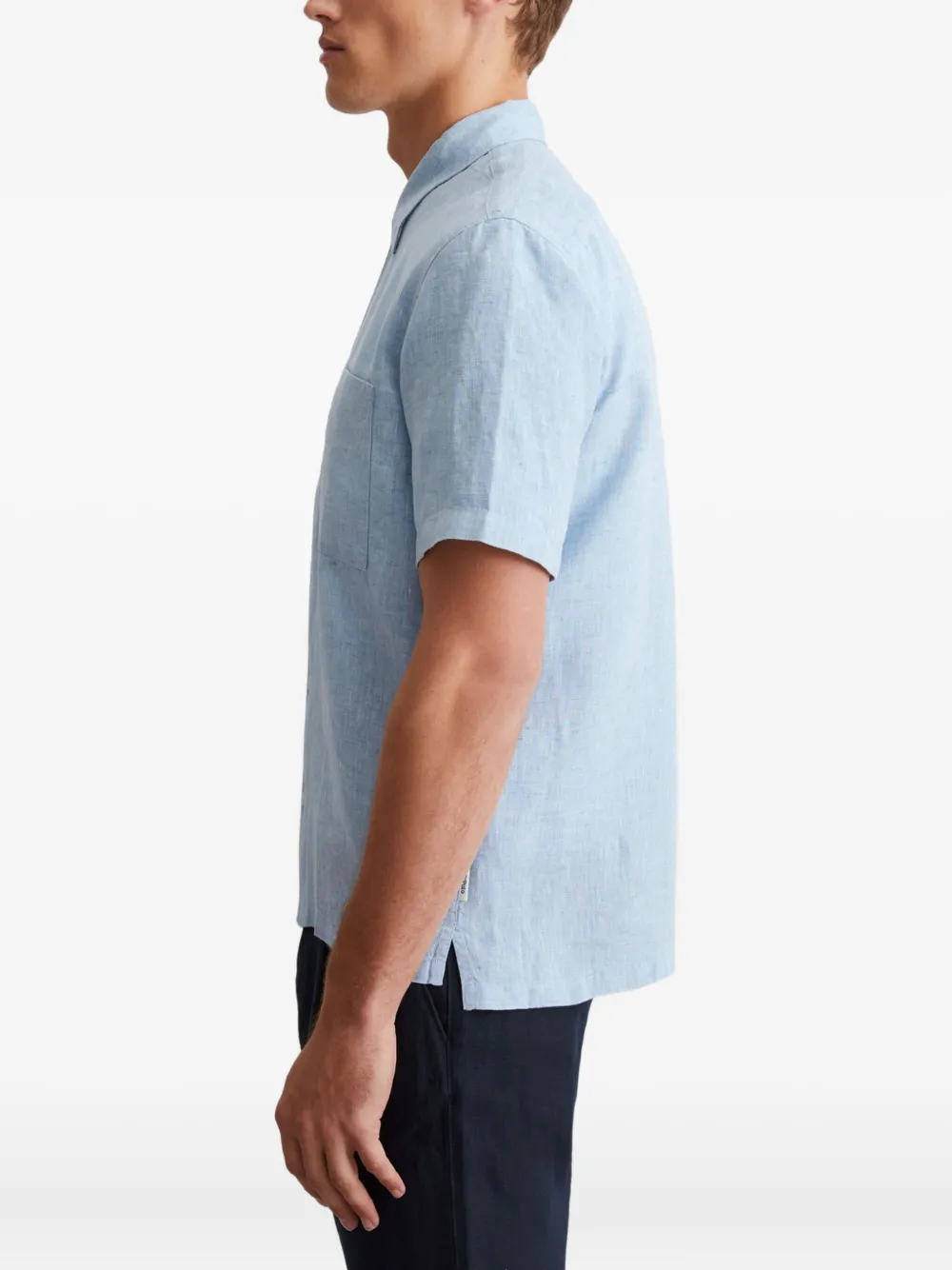 Marc O'Polo Overhemd met korte mouwen Blauw