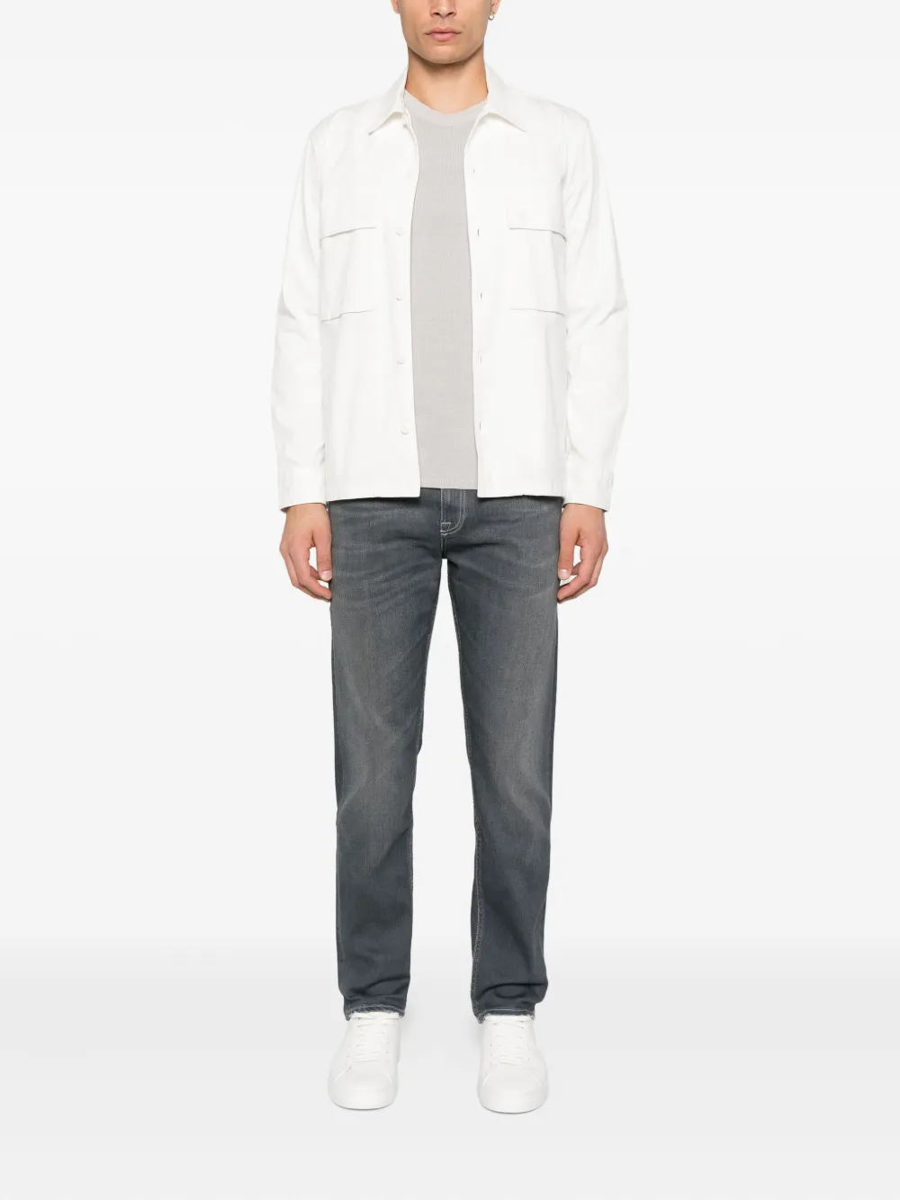 Marc O'Polo embroidered-logo sweater - Grijs