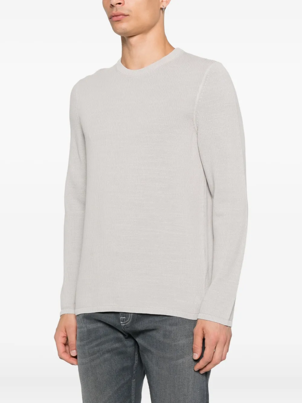Marc O'Polo embroidered-logo sweater Grijs