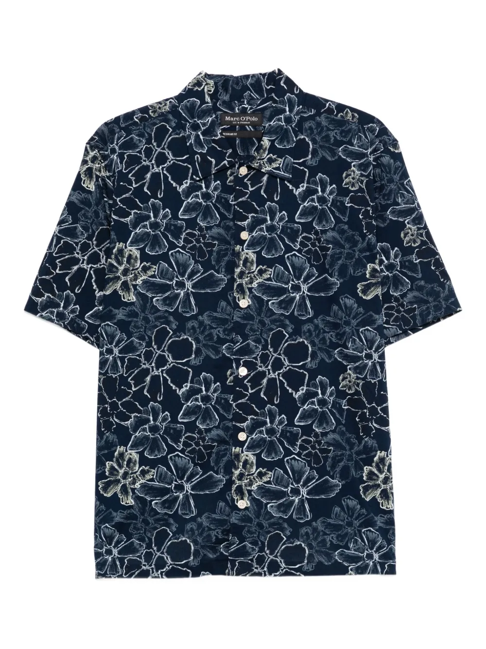 Marc O'Polo フローラル シャツ - ブルー Marc O'Polo フローラル シャツ - ブルー