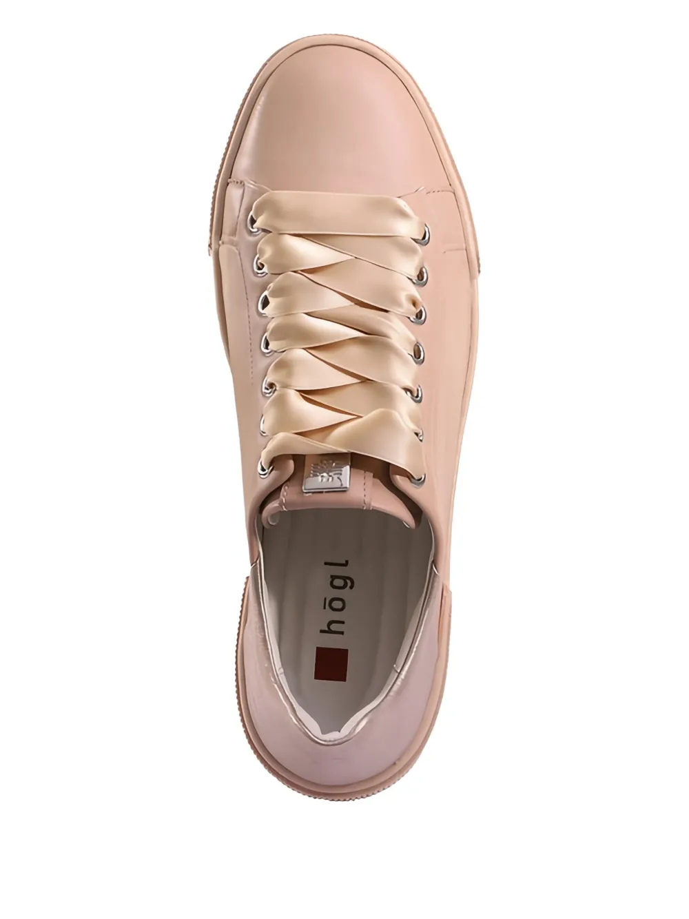 Hogl Blade metallic-heel platform sneakers Pink