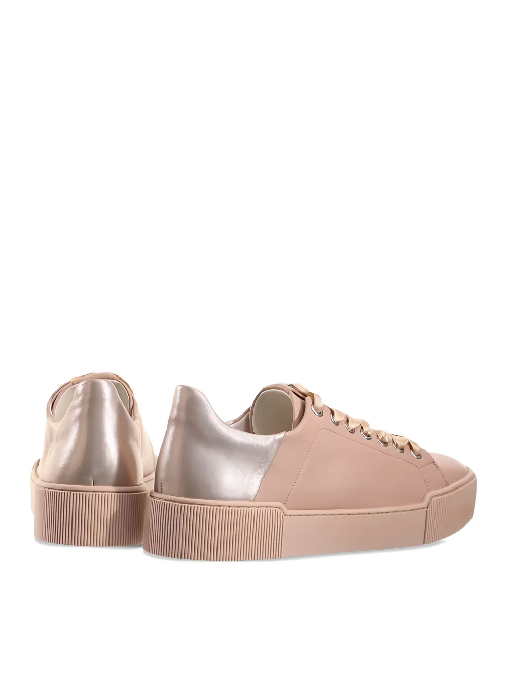 Hogl Blade metallic-heel platform sneakers Pink