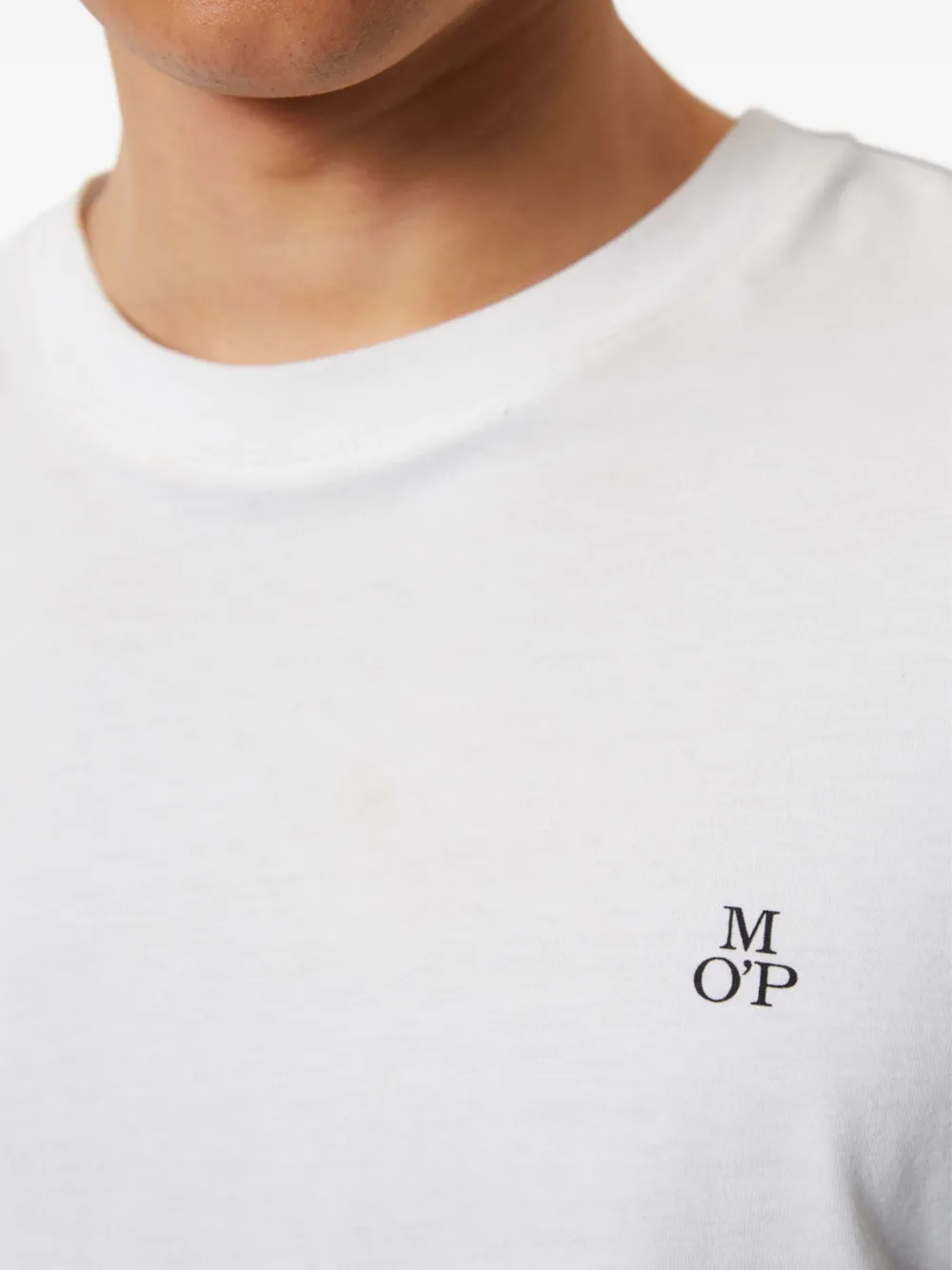 Marc O'Polo T-shirt met geborduurd logo Wit